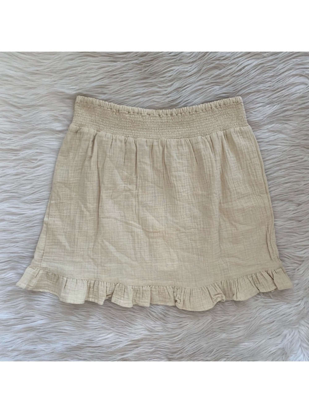 Rylee + Cru Wrap Ruffle Skirt Butter Yellow Cream Gauzy Cotton Girls 12-14Y - Picture 6 of 8